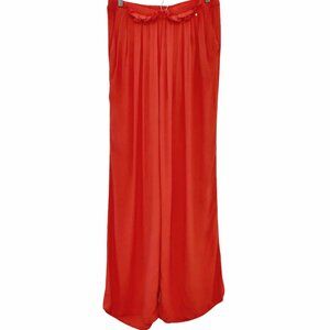 Harlyn Anthropologie Womens Size M Orange Lightweight Wide Leg Relaxed Pants